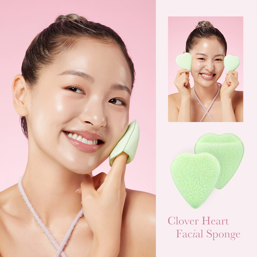 Clover Heart Facial Sponge U1