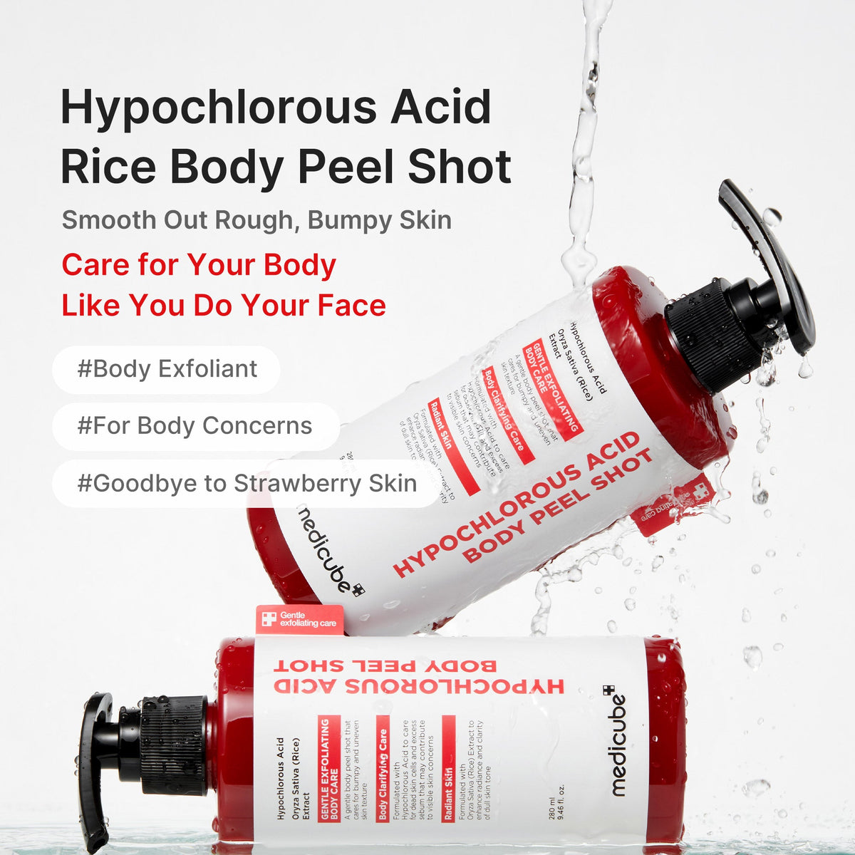 Hypochlorous Acid Rice Body Peel Shot V4