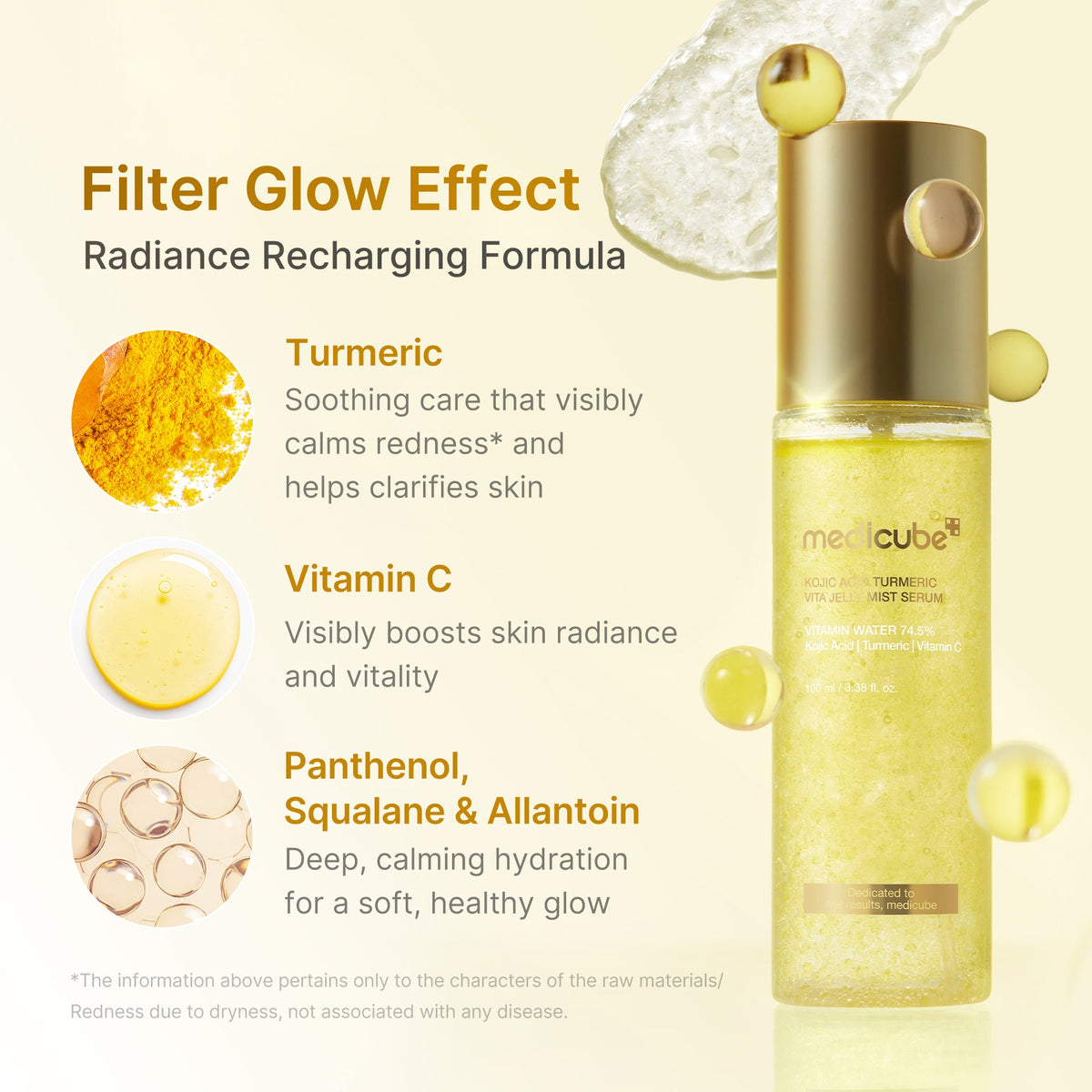 Kojic Acid Turmeric Vitamin Gold Jelly Mist Serum A9