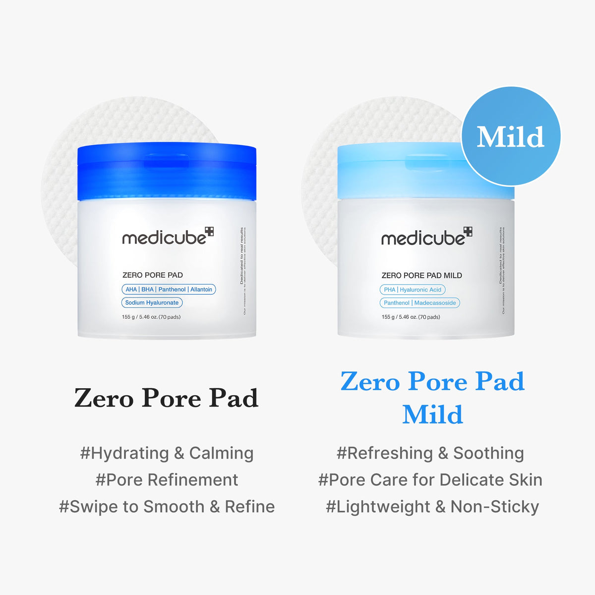 Zero Pore Madecassoside Pads (Mild) X5