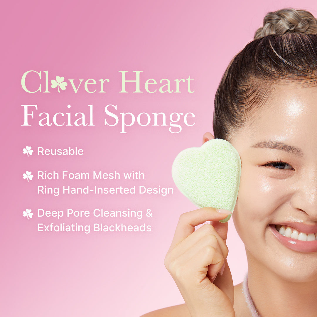 Clover Heart Facial Sponge U1