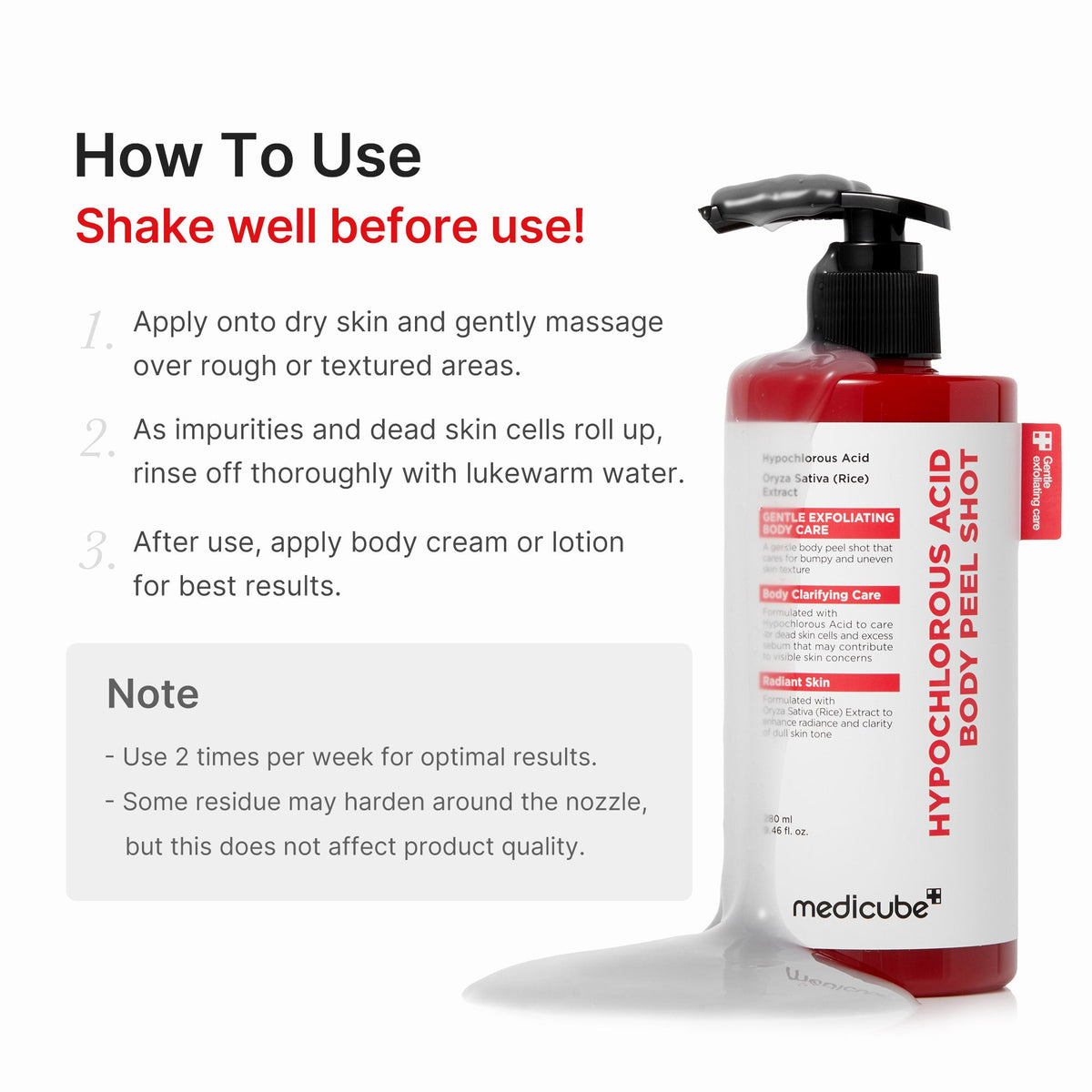 Hypochlorous Acid Rice Body Peel Shot V4