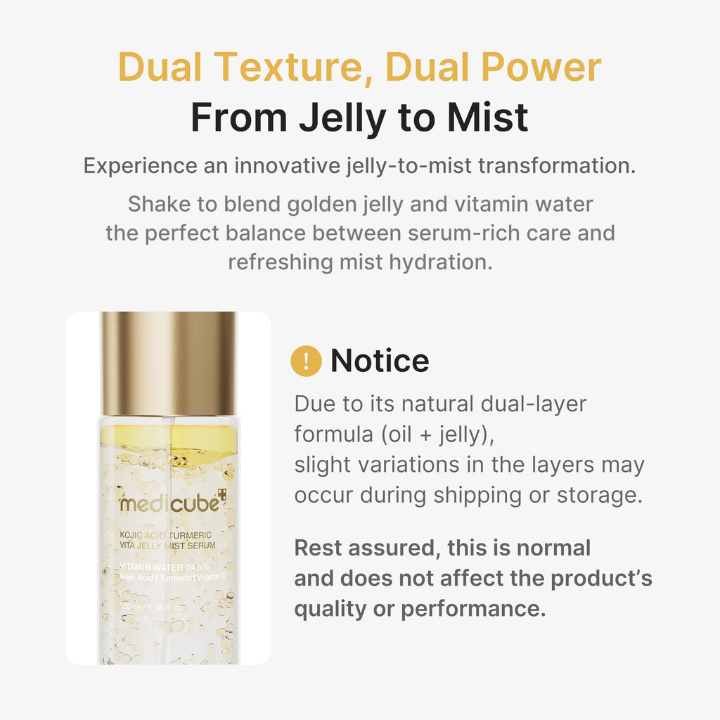 Kojic Acid Turmeric Vitamin Gold Jelly Mist Serum A9