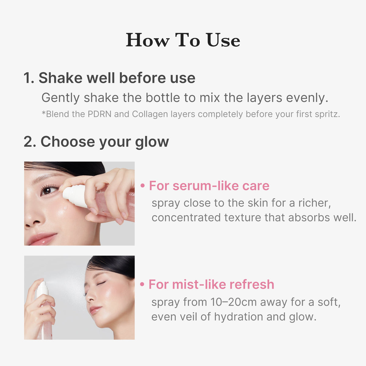 PDRN Pink Collagen Glow Jelly Mist Serum S9